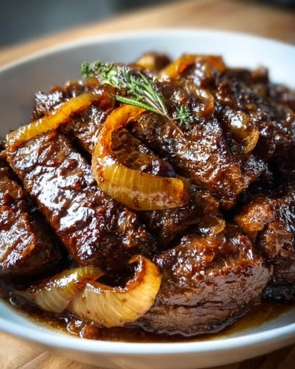 Balsamic Onion Beef
