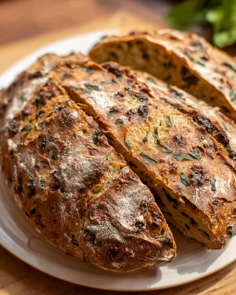 Knuspriges Bärlauchbrot mit Dinkelmehl