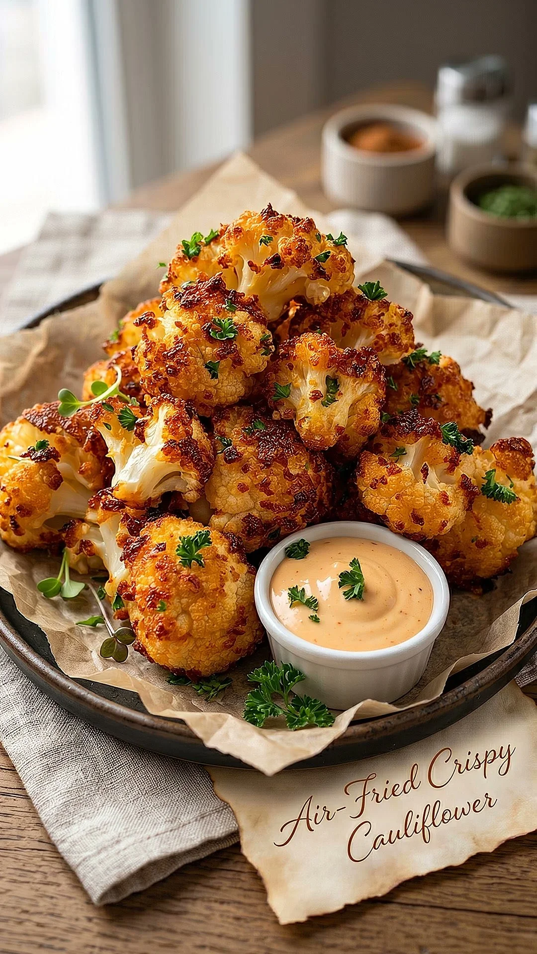 Air-Fried Crispy Cauliflower